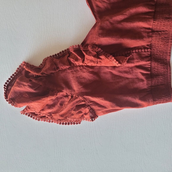 Express Linen blend Ruffle Sleeve top Size XL - Picture 7 of 12